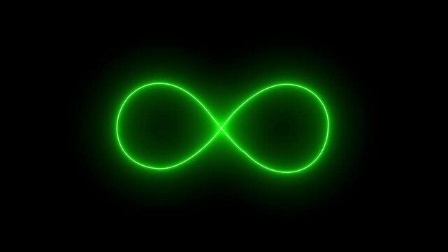 infinity animated movement of two circles infinity looping  pointer, recycle recycling refresh reload repeat right and left rotation round sign symbol 