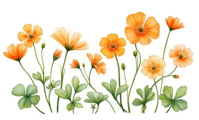 Vibrant orange flowers in full bloom