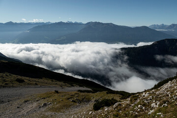 Karwendel mountains on Karwendel Hohenweg, Austria