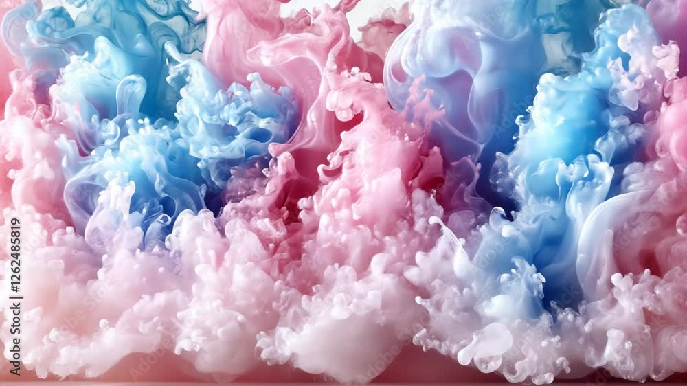 Poster colorful swirling clouds of pink and blue create an ethereal atmosphere and a captivating visual exp
