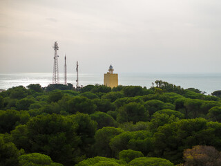 Faro de Cabo Roche en Conill de la Frontera, Cadiz, Andalucia