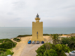 Faro de Cabo Roche en Conill de la Frontera, Cadiz, Andalucia