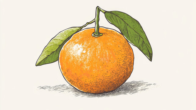 recommend clip art: Clementine mandarin citrus fruit isolated thin line icon. Vector tangerine citrus fruit lemonade ingredient. Vegetarian exotic tropical food dessert