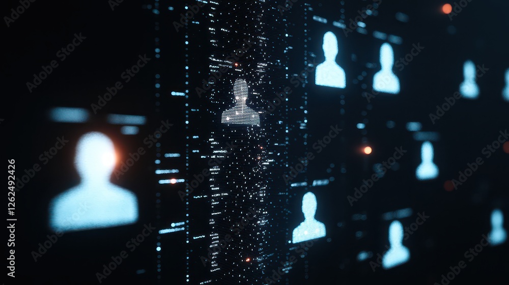 Aufkleber digital avatar connectivity and networking concept