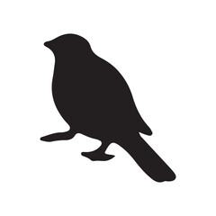 Bird silhouette vector file isolated on white background