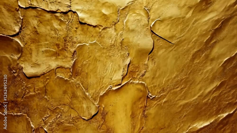 Poster textured golden surface with natural cracks and crevices enhancing visual interest and depth
