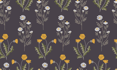 seamless floral pattern with flowers