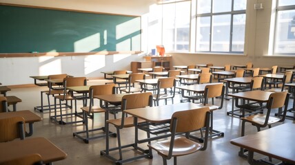 Leeres freundliches Klassenzimmer in der Schule