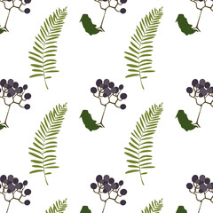 Naklejka premium Fabric design featuring leaves, creating a continuous, flowing pattern with soft, elegant colors 