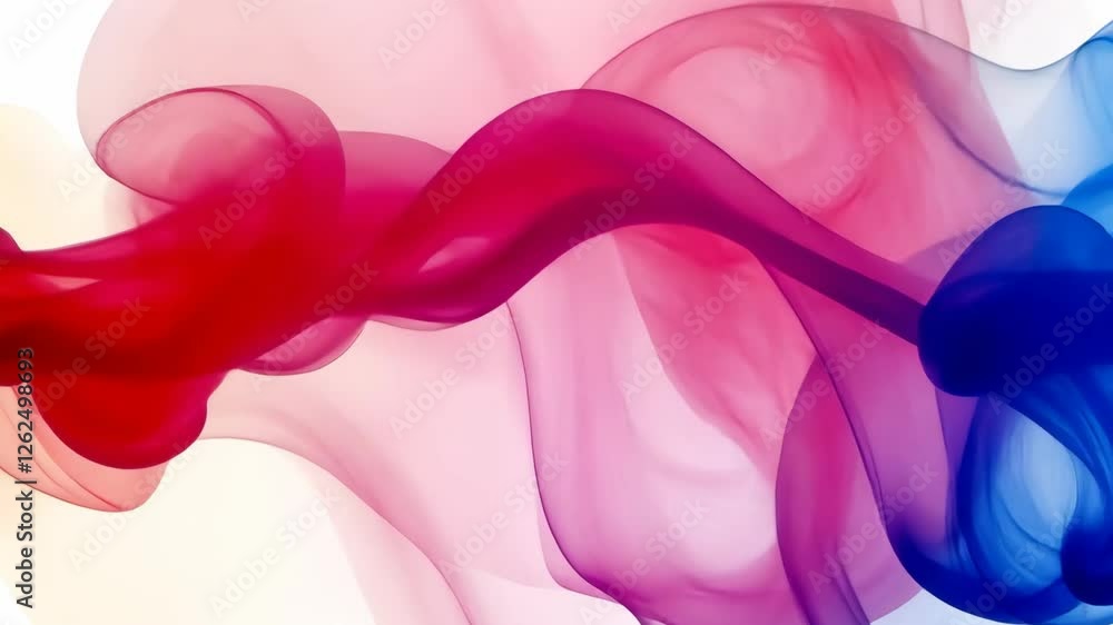 Aufkleber colorful swirling patterns in shades of red and blue create a mesmerizing abstract design