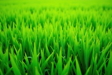 Obraz premium Lush green grass field, vibrant texture, isolated , flora, scenic, stem
