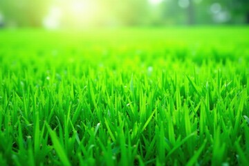 Fototapeta premium Lush green grass field, vibrant texture, isolated , outdoor, landscape, grass