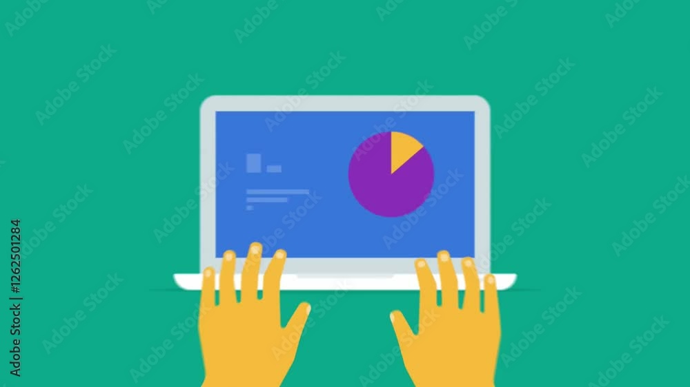 Poster hands using digital tablet for business analytics