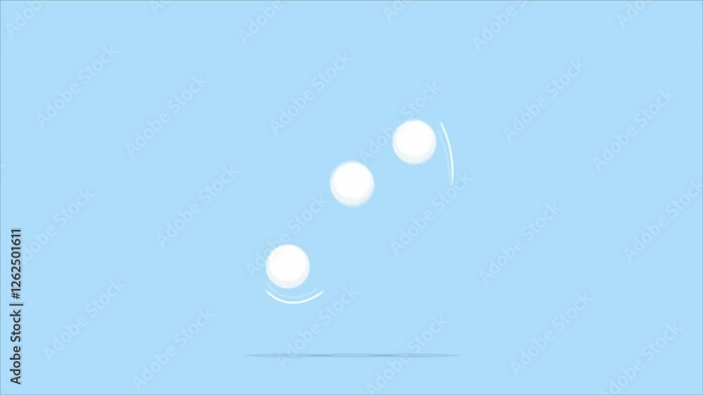 Poster minimalist loading animation with bouncing dots