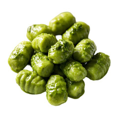 Delicious Plate of Pesto Gnocchi on transparent background