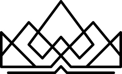 Vector king crown icon aesthetics thin line sign Logo. Outline Crown Isolated Contour Symbol Illustration for your web and mobile app design concept