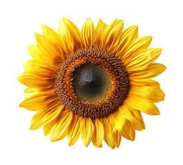 Fototapeta premium Sunflower bloom field nature bright isolated on transparent background, png