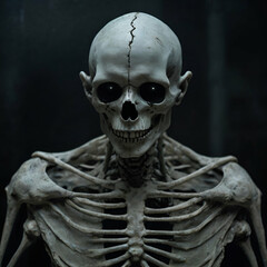 human skull ai image