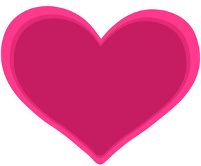 pink heart on white background