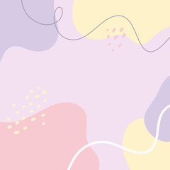 Hand drawn abstract color art background design. Banner and cover wallpaper.