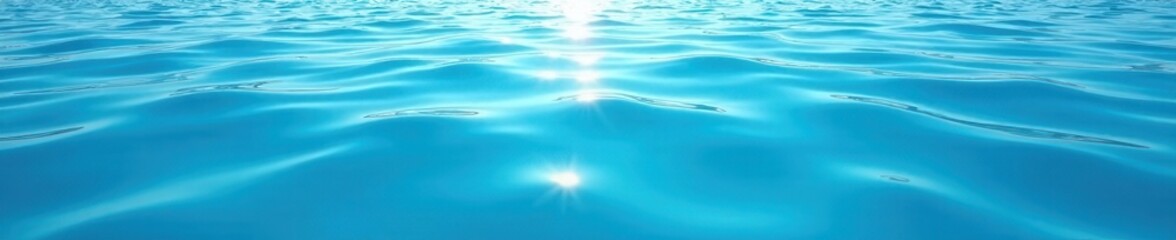 Calm blue water, gentle ripples, sunlit surface, texture, illustration, lake