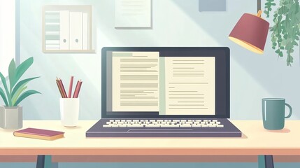 Computer Vector Illustration in Cartoon Style