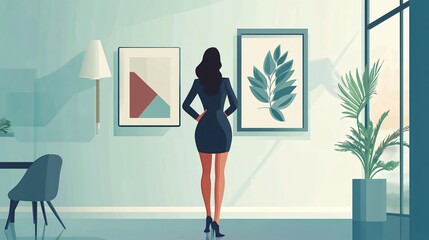 Confident Female Executive Deciding in Modern Office