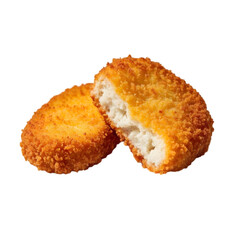 Nuggets closeup on transparent background