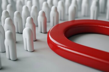 Magnet Attracting Customers – Audience Targeting Concept