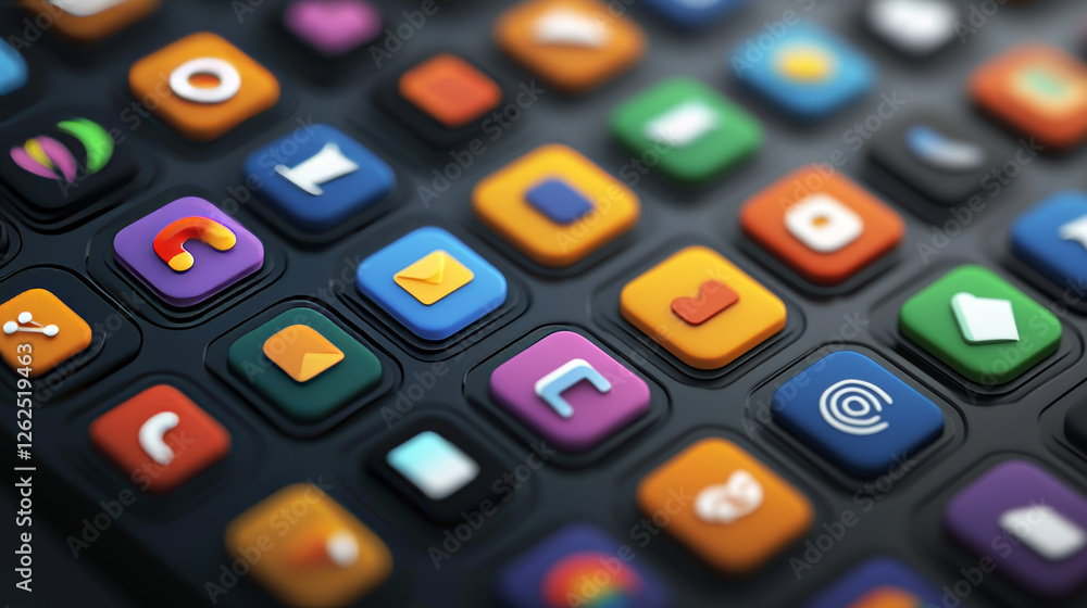 Poster finished app, web app develop and optimization icon. phone application, digital product testing outl