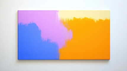 Colorful Abstract Canvas Art with Vibrant Blue Pink and Orange