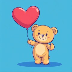 Obraz premium teddy bear with heart