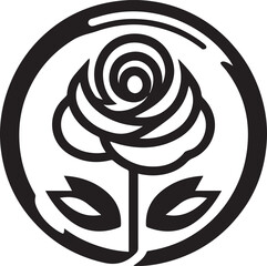 minimalist rose logo