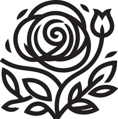Fototapeta premium minimalist rose logo
