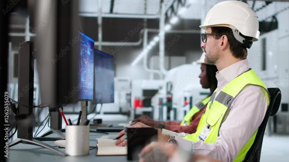 Poster Scada Automation Software On Desktop Computer