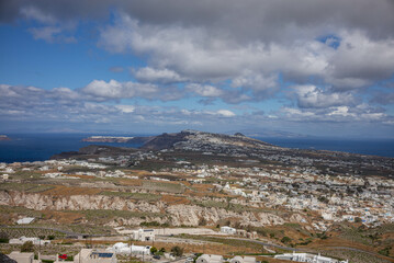 Fototapeta premium Santorin ile grecque les cyclades