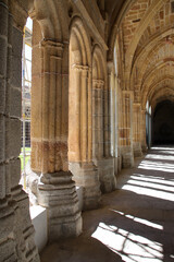 cloister of a medieval cathedral in avila in spain
