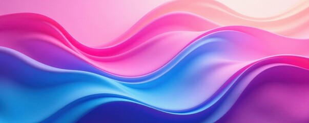 Naklejka premium Funny abstract pink blue gradient curved lines, wavy pattern, modern, smooth, illustration