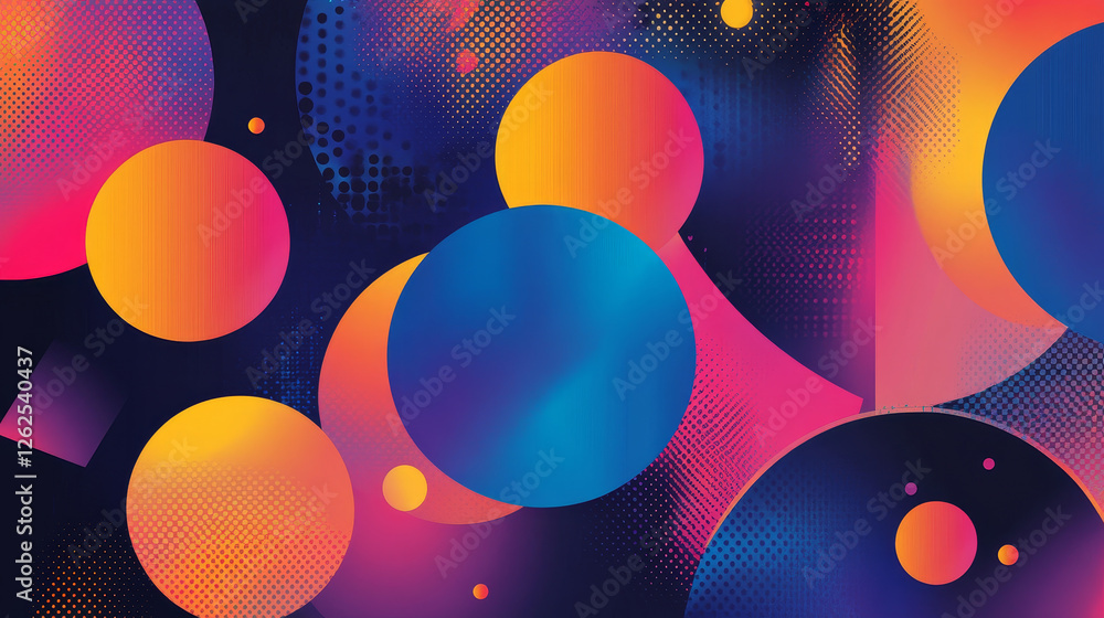 Poster abstract colorful circle background for futuristic design. vector version also available in gallery