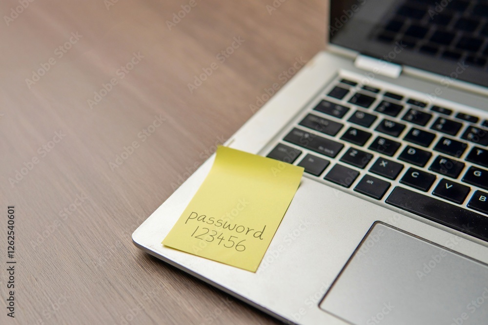 Wall mural sticky note with the word 