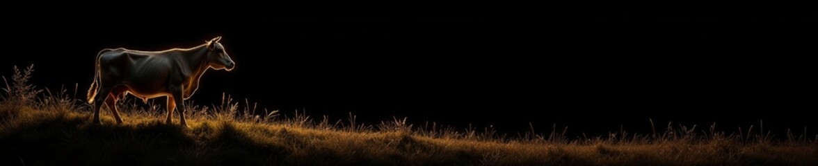 Obraz premium Golden milk silhouette, elegant pose, black background, feminine, female, curve