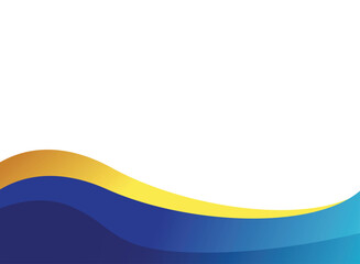 Illustration of an Blue Gold Gradient Frame