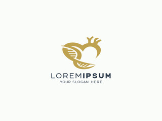 Love and care logo design vector template