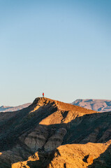 Naklejka premium An early morning sunrise at Zabriskie Point, Death Valley, in late December.