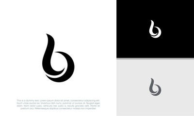 Initials B logo design. Initial Letter Logo.	
