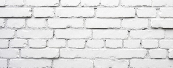Large-scale whitewashed brick wall Uneven mortar lines , design, mortar