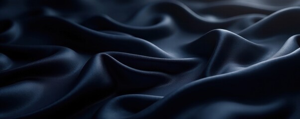 Fototapeta premium Luxurious black liquid silk, flowing abstract waves , liquid, luxury