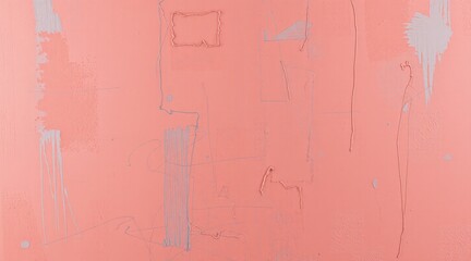 Obraz premium Abstract coral wall with subtle gray textures and brush strokes