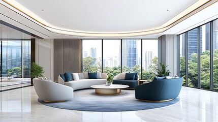 Fototapeta premium Contemporary lounge view
