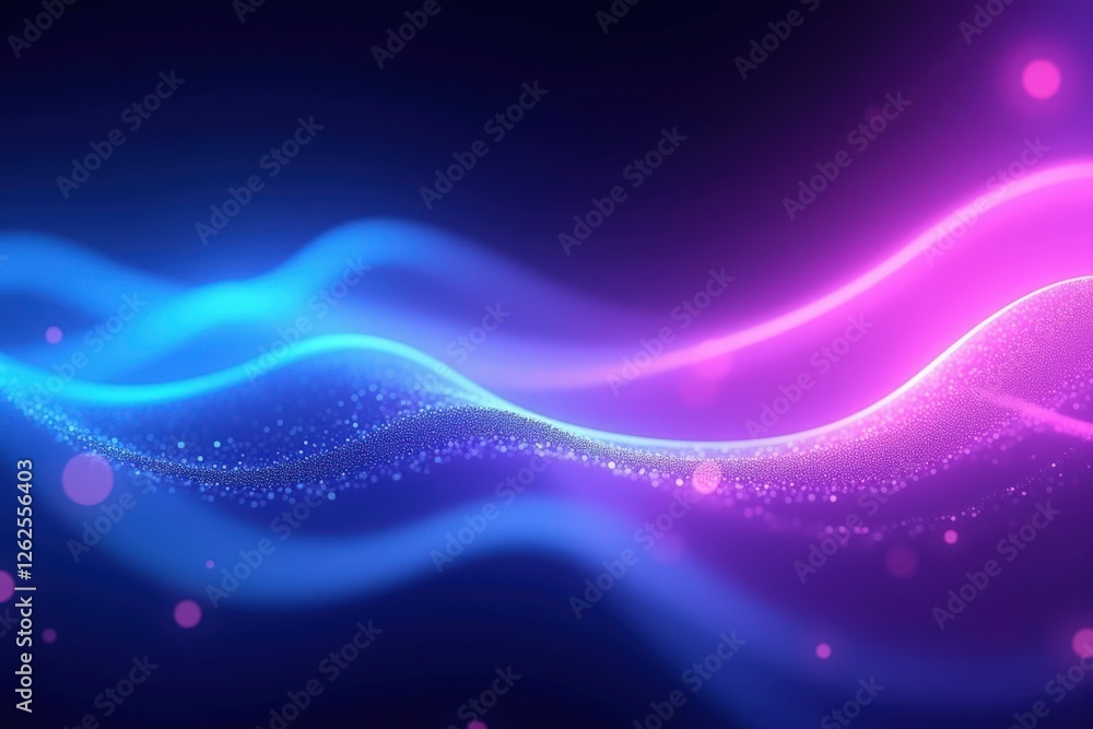 Aufkleber a vibrant display of colorful fluid dynamics in a digital landscape with spinning particles and glow
